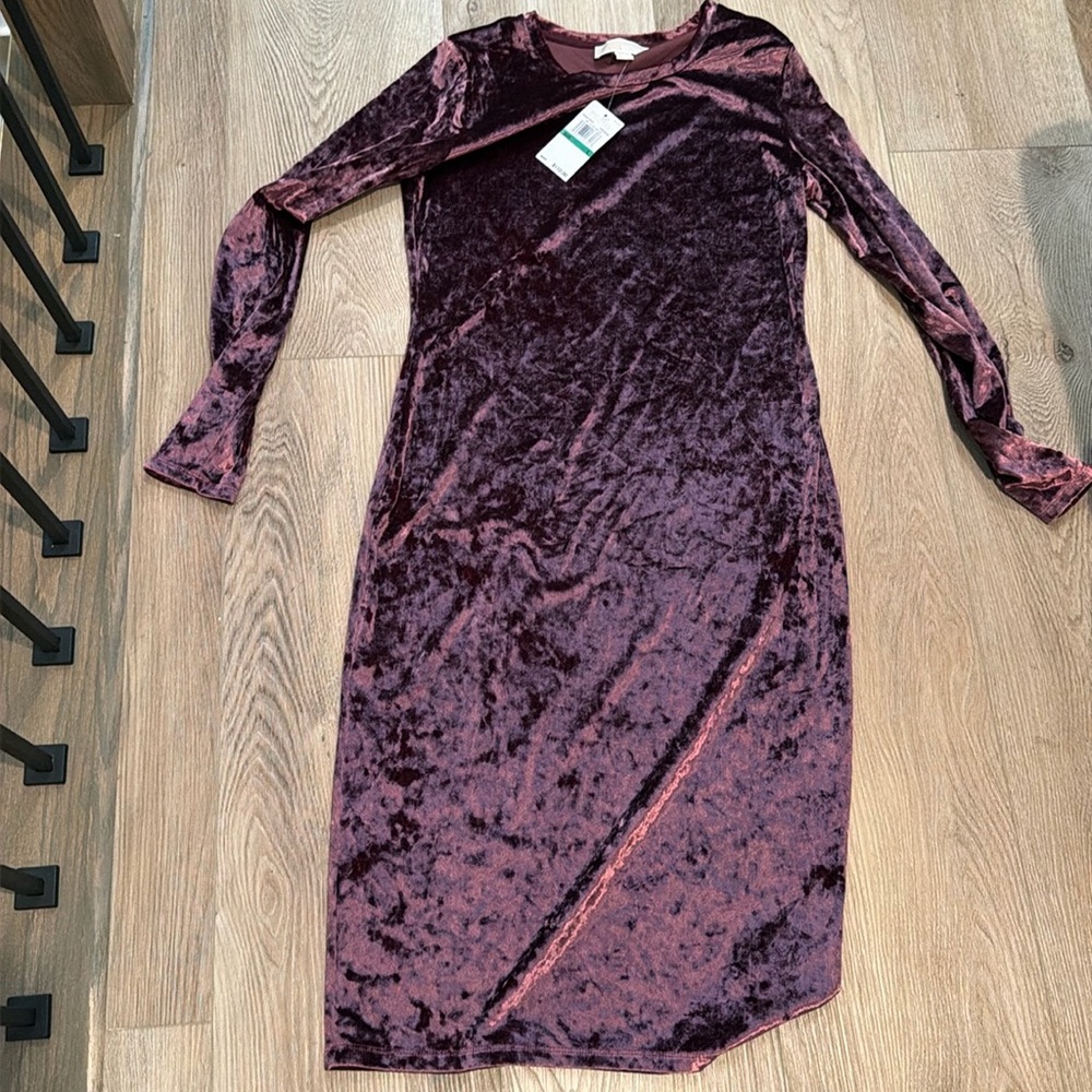 Michael Kors velvet midi dress
